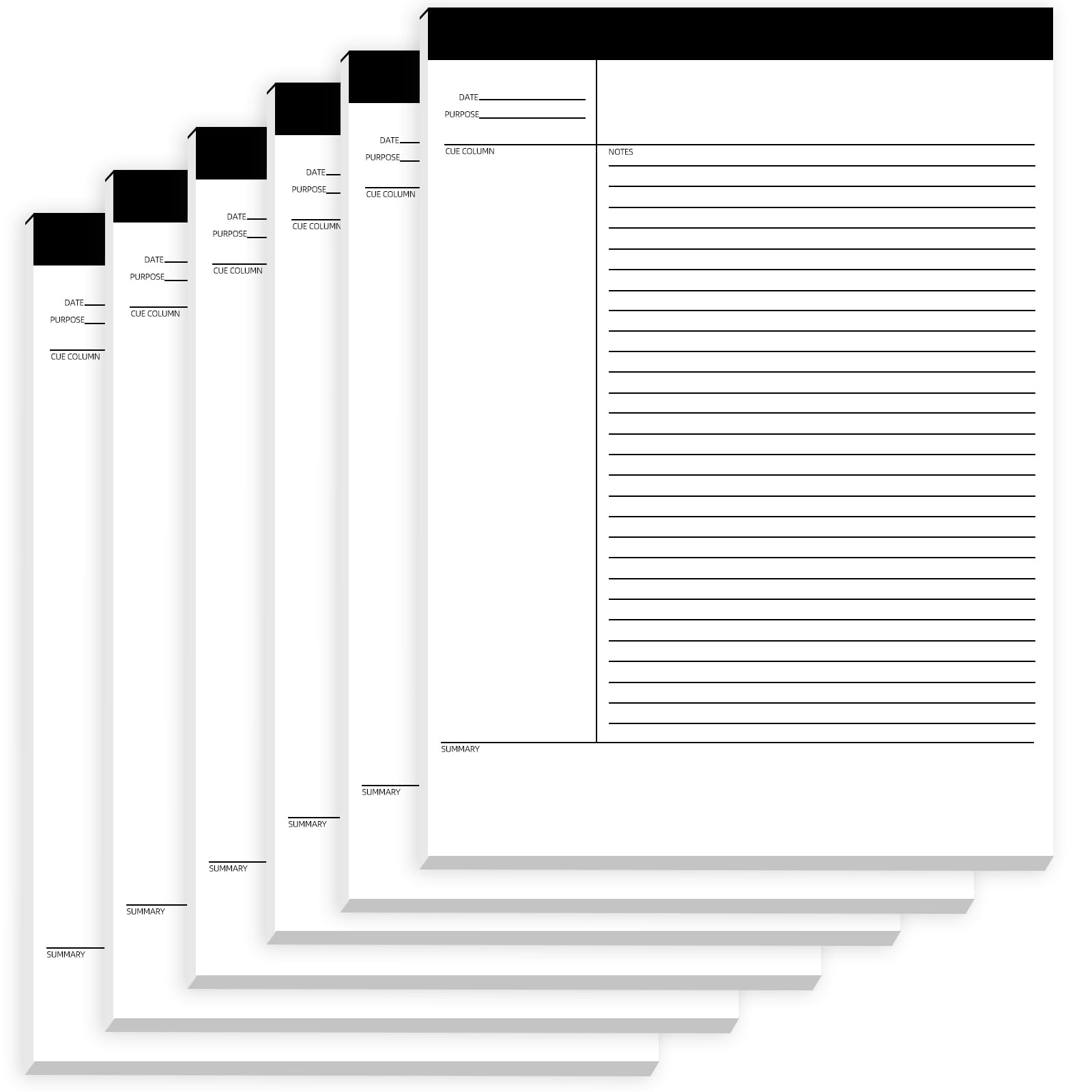 Uzant Notizblöcke 8,5 x 11, 300 Blatt College liniert Rechtsblöcke, liniertes Papier, Schreibblöcke, weiße Notizblöcke, Notizbuch für Büro, Business, Schule, College, 50 Blatt/Block, Briefkranz