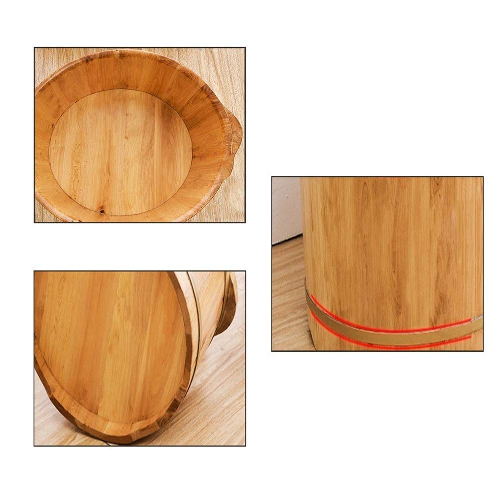 Pediluvio in Legno, Vasca per Piedi in Legno Massello, Ciotola per Pedicure Barili per Massaggi Spa Barile per Pediluvio Domestico (Color : A)