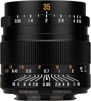 Brightin Star 35mm F0.95 Manual Focus Prime Lens for Canon EOS-M Mount Mirrorless Cameras, APS-C Large Aperture Fixed Lens, Fit for M6, M50, M5, M3, M200, M10, M100, M, M2 (Black)
