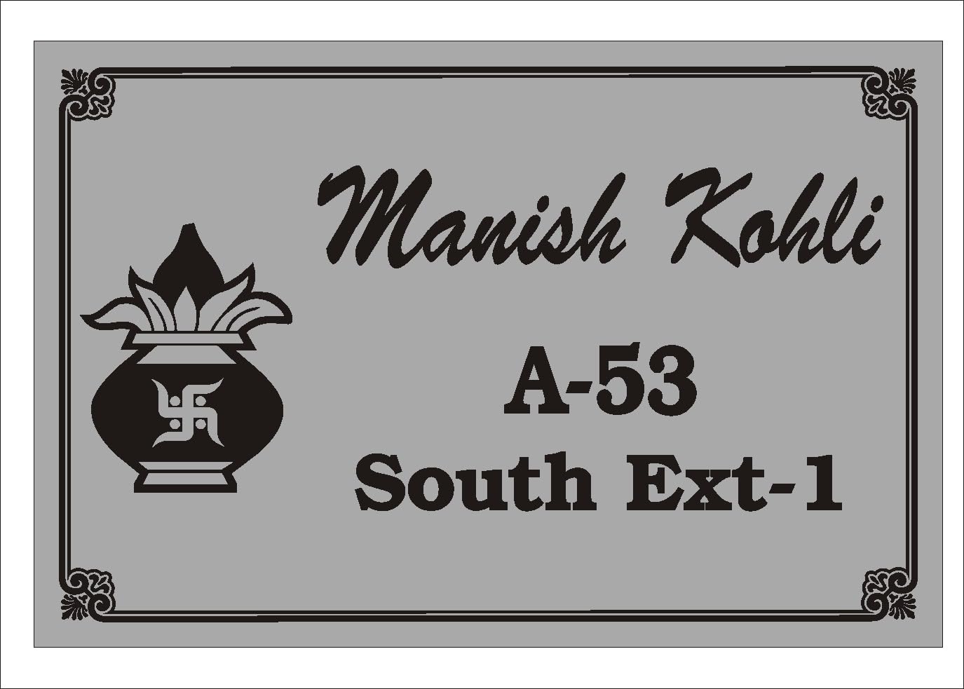 House Name Plate