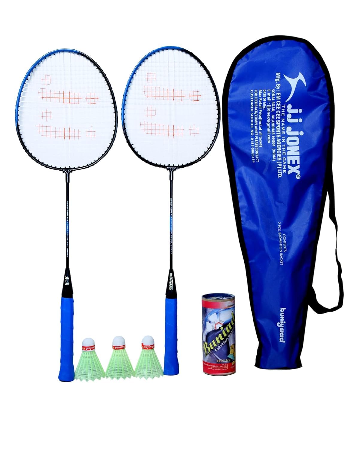 Jonex Badminton Racquets, Badminton Racket, BUNIYAD Badminton Set, (2 Rackets and Pack of 3 Shuttlecocks) Badminton Kit-image-33
