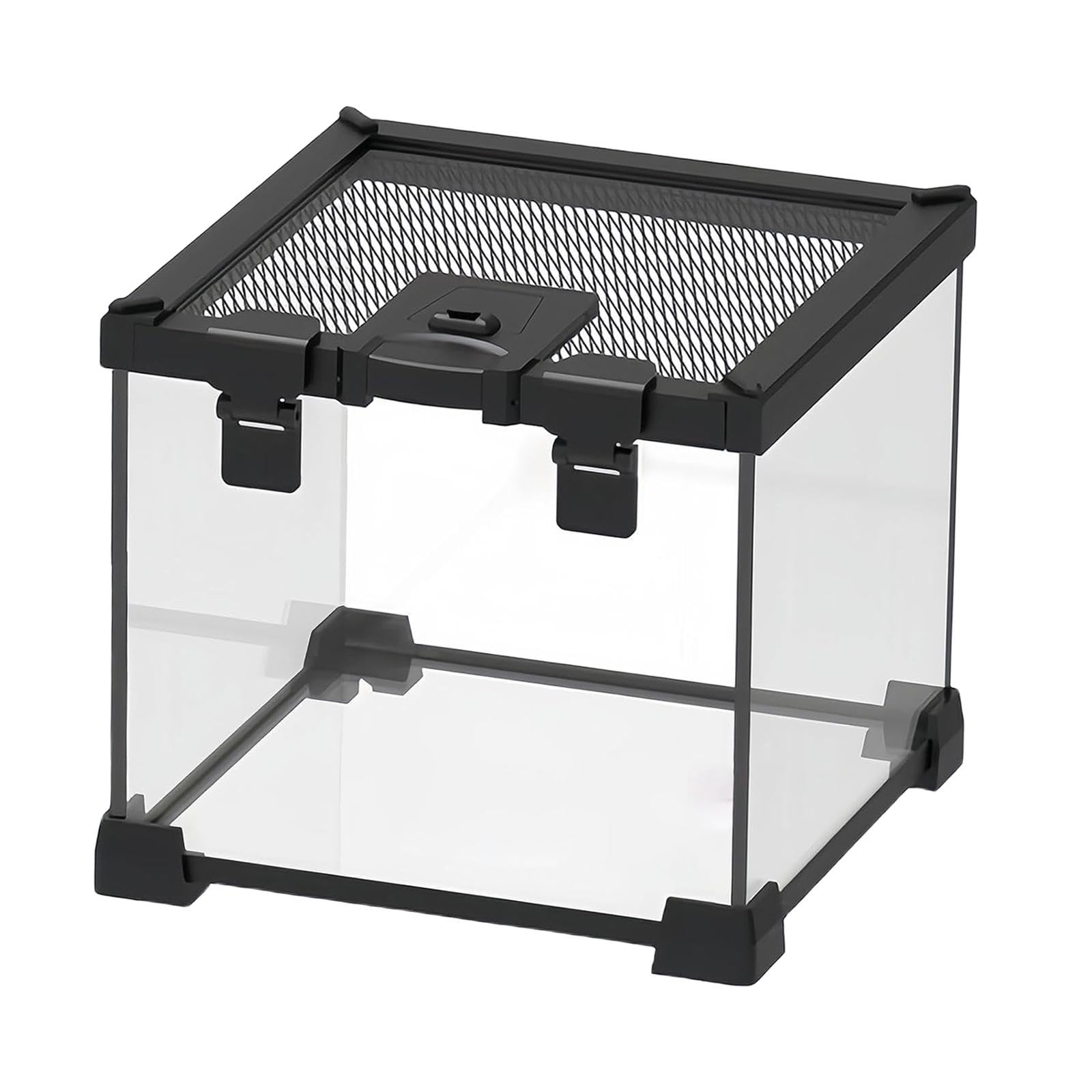 Mini Terrario de Vidrio para Reptiles, Tanque de Hábitat de Vidrio, Jaula, Terrario, Caja de Cría, Terrario, Caja de Alimentación para Mascotas