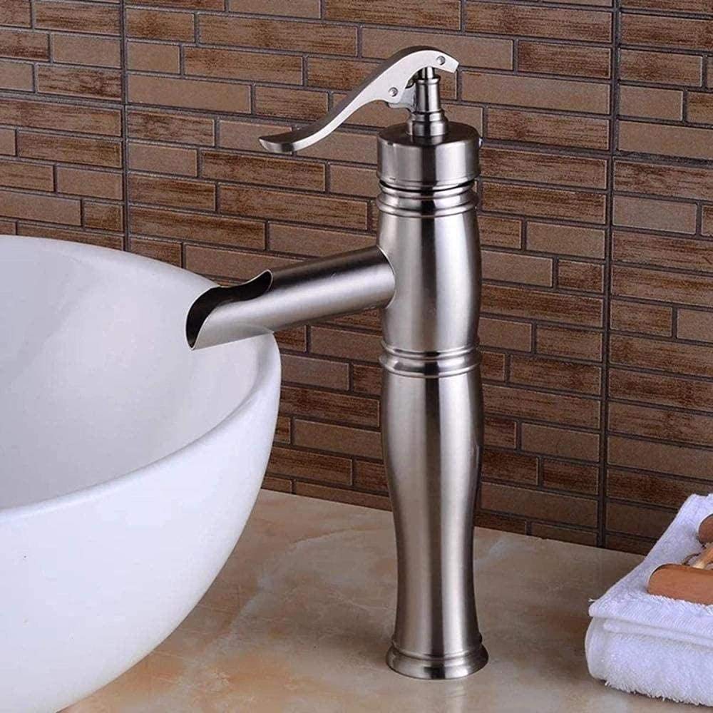Robinet de cuisine en cuivre avec système ascenseur élégant pour salle de bains