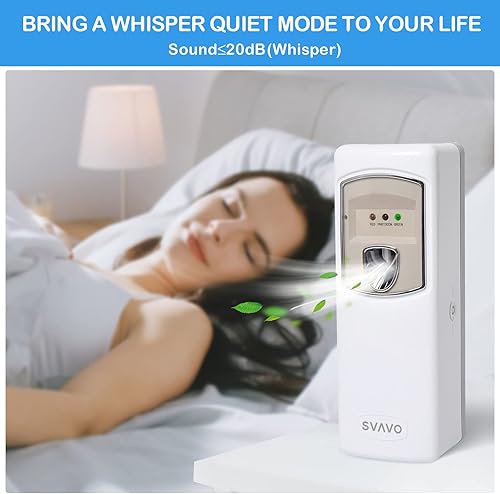 Miniatura 3 de SVAVO Dispensador automático de ambientador, dispensador de aerosol automático montado en la paredindependiente, dispensador de fragancia