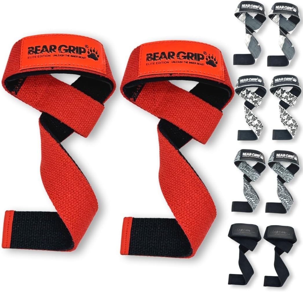 BEAR GRIPPremium Dual Ply Lifting Straps, Elite Edition