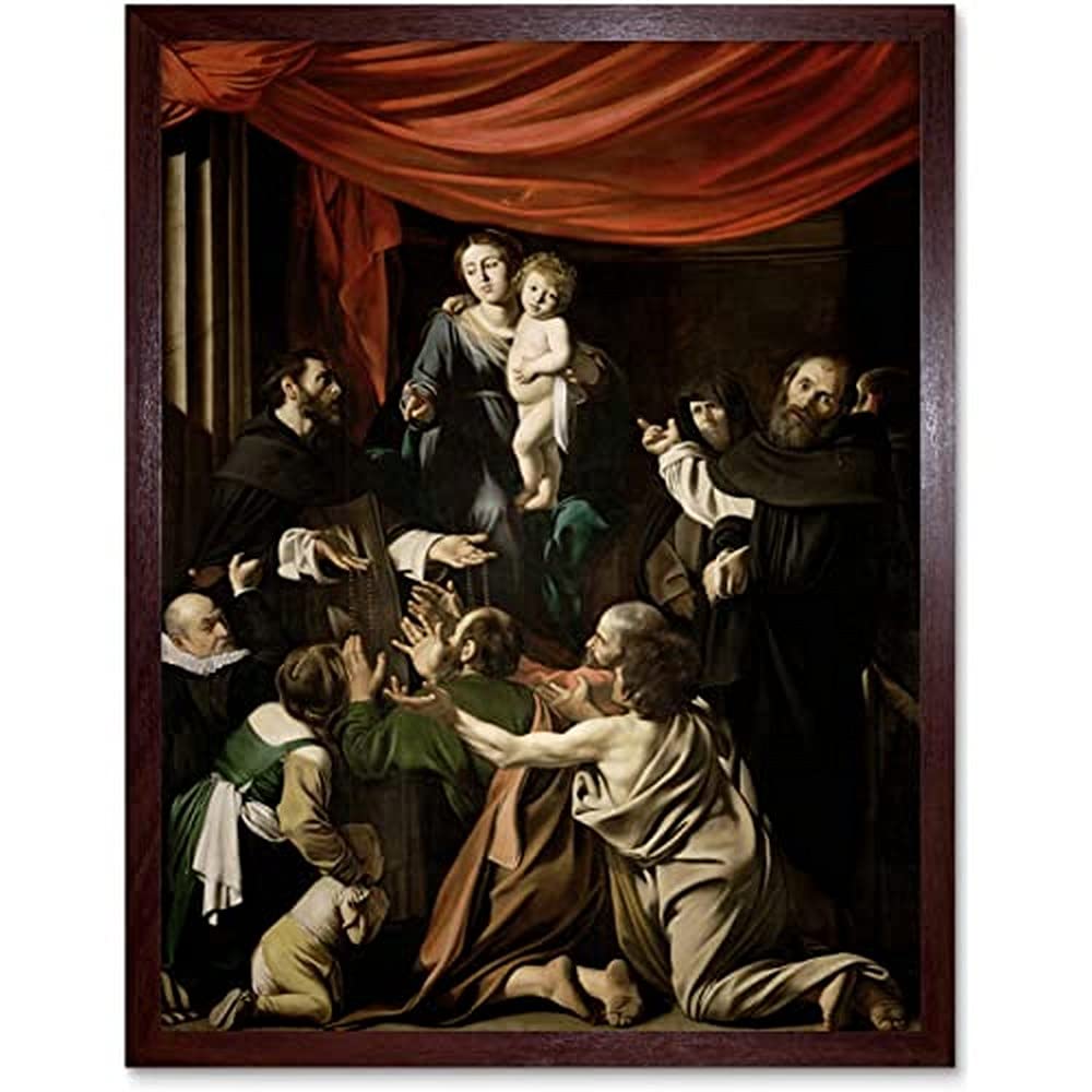 Michelangelo Merisi Called Caravaggio Madonna Rosary Unframed Wall Art Print Poster Home Decor Premium