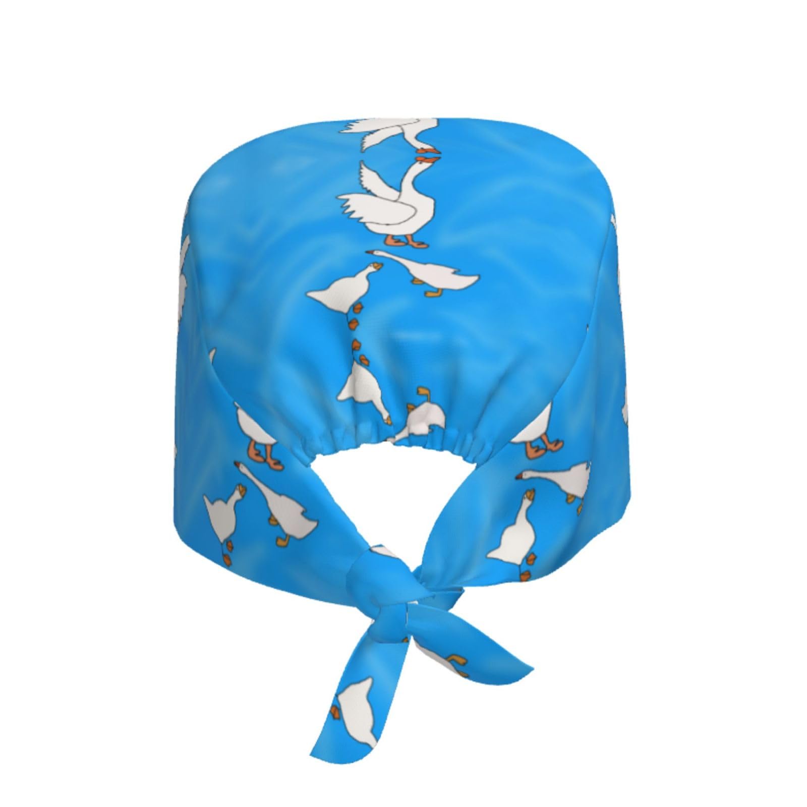 YYHHAOFA Breathable Work Hat White Goose House Printed for Chef, Nursing, Spa, Facial Care, Fitness