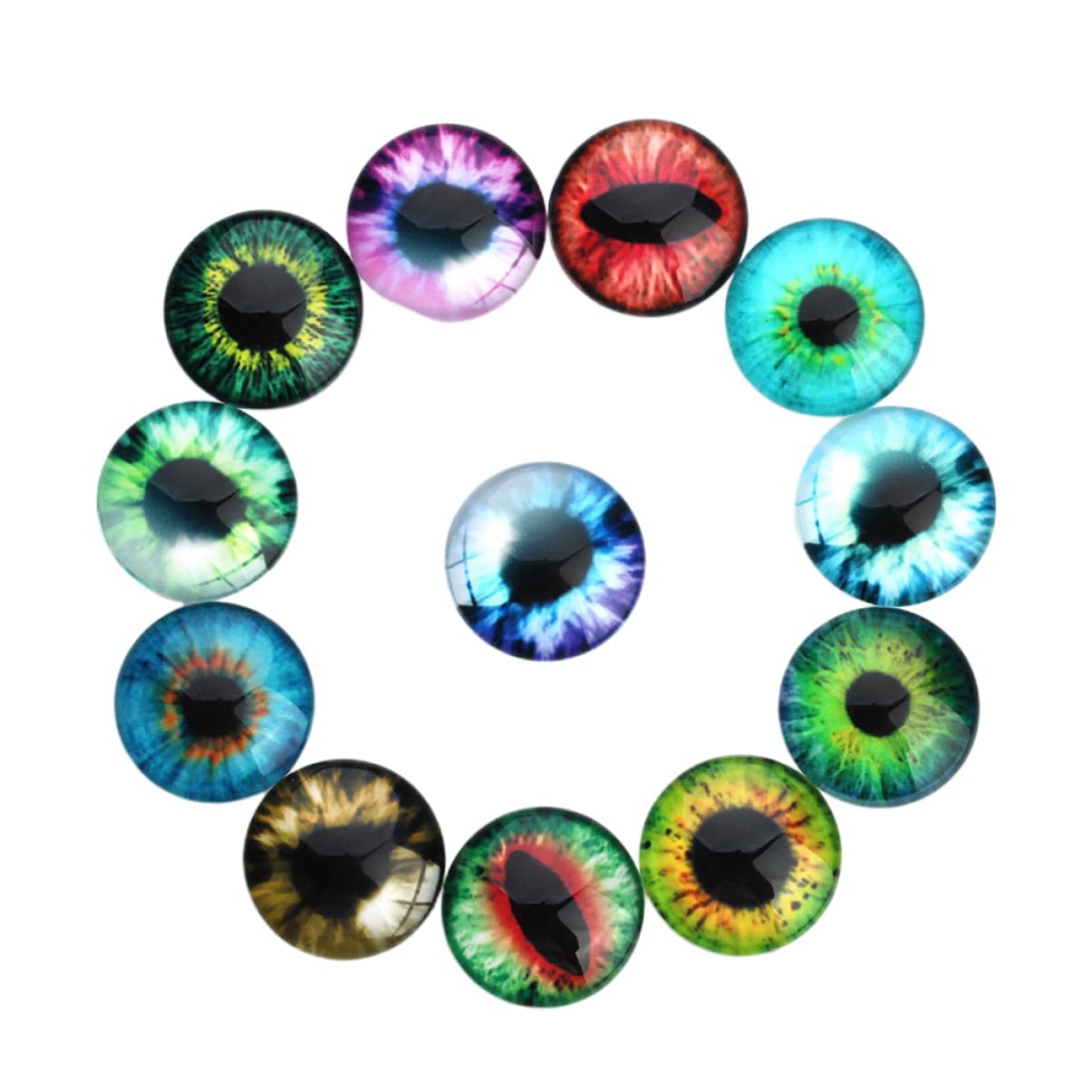 EXCEART 3 Juegos De Ojos Falsos Realistas De 12 Mm Ojos De Animal De Simulación Autoadhesivos para Muñecas 100 Unidades X 3