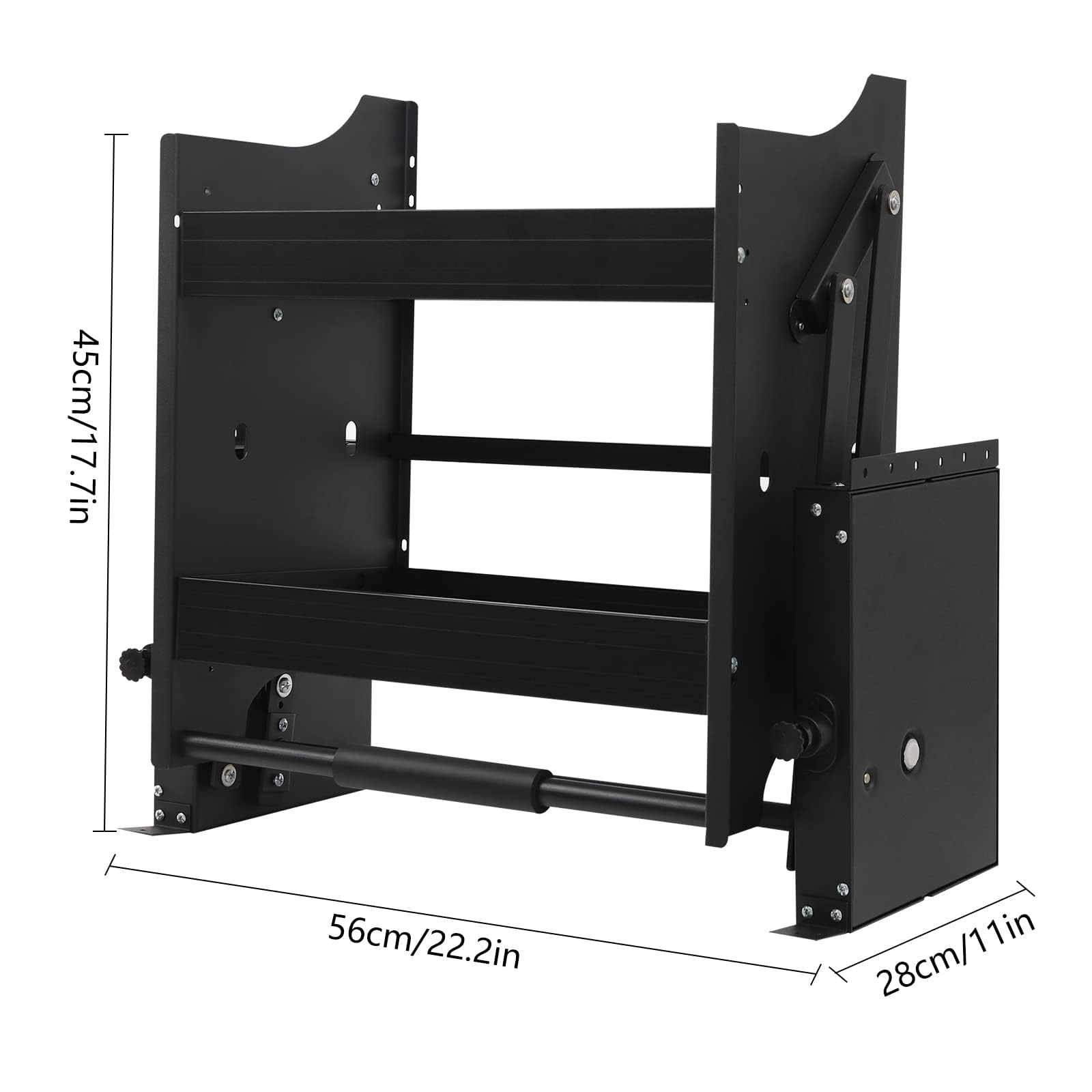 Organizador extraíble para armarios de 24 Pulgadas, Organizador de estantes abatibles para armarios, Estante abatible para armarios de Cocina, Estante abatible de 2 Niveles Resistente para p
