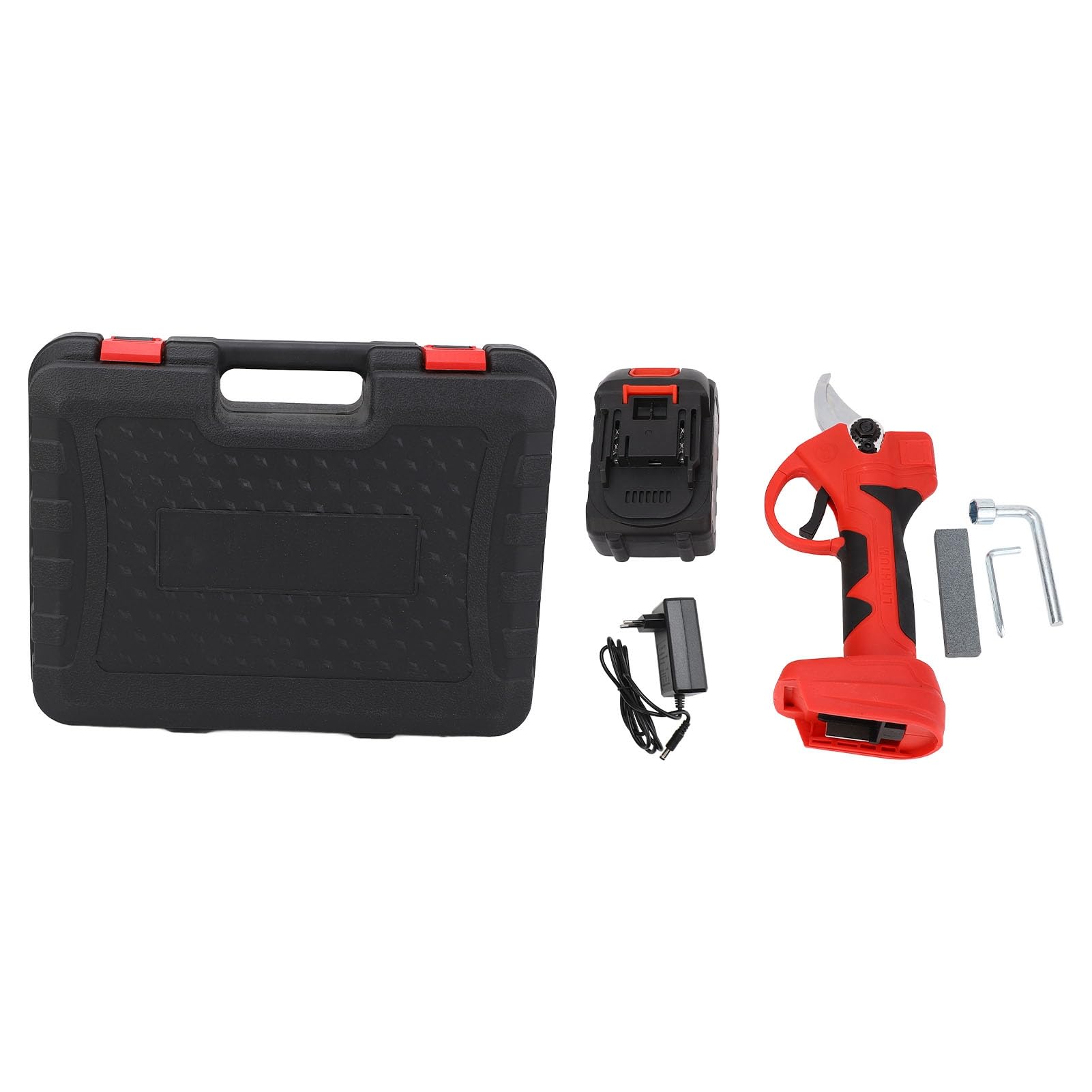 Walfront Cesoia Elettrica da Potatura Potatore Elettrico a Batteria Troncarami da 30 Mm con Lama in Acciaio Ad Alto Tenore di Carbonio SK5 e Motore Brushless per Giardini Parchi (Spina europea)