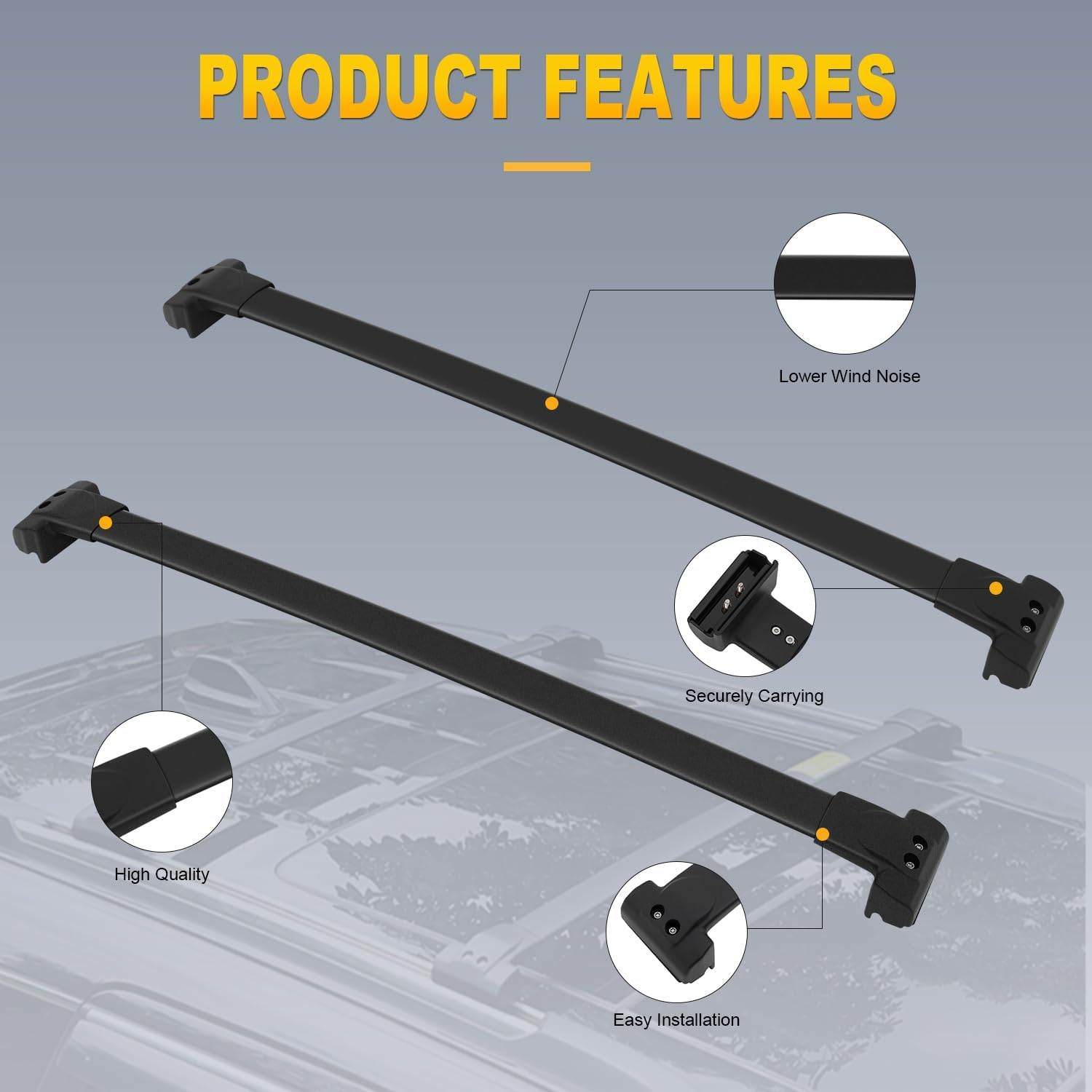 OCPTY Roof Rack Fit for Jeep Grand Cherokee 2011-2020 Luggage Racks Rooftop Cargo Carrier Bag Luggage Kayak Canoe Snowboard Skiboard