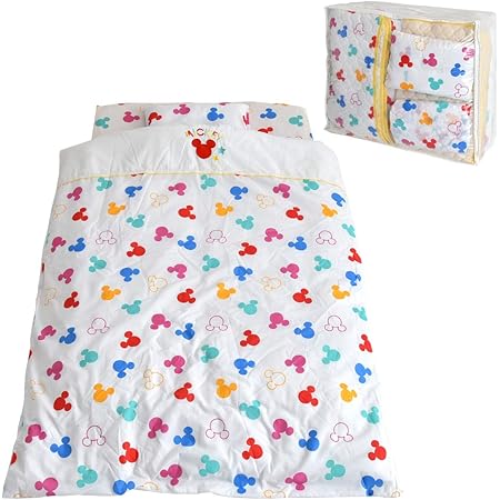 Amazon Co Jp タンスのゲン ディズニー ミッキーマウス お昼寝 ベビー布団 11点セット 固綿敷布団 防水シート 止め紐式 洗い替え 収納ケース付 ベビー マタニティ