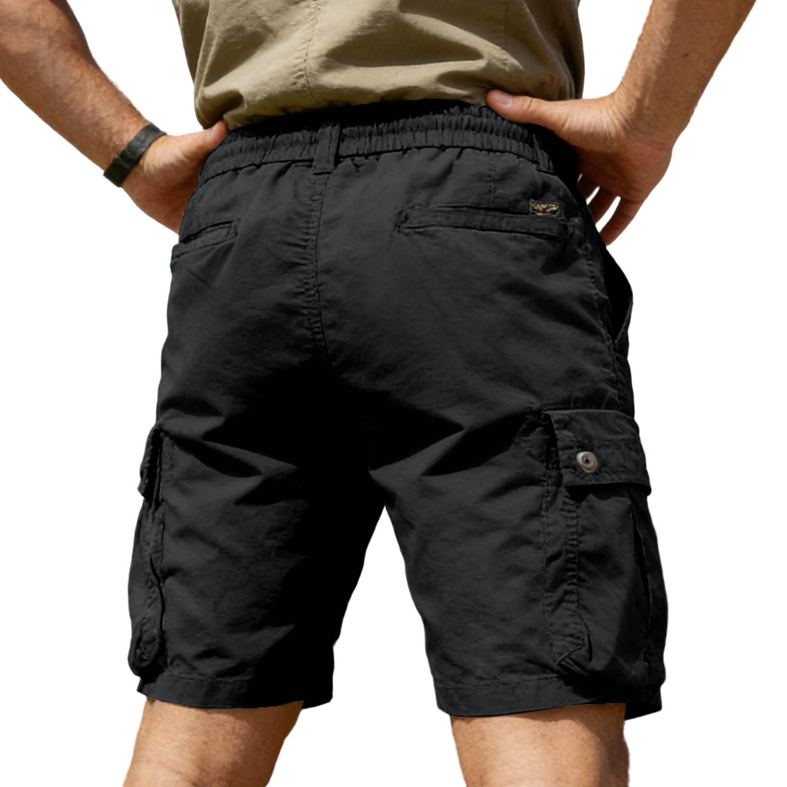 WWricotta Pantaloncini Uomo Lavoro Gamba Dritta - 5 Pollici, vestibilità Ampia, Modello Estivo, Resistenti