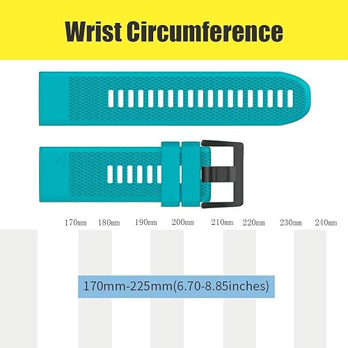 Vista 41 de NotoCity Compatible Fenix Band 26mm Width Soft Silicone Watch Strap for Fenix 5X Plus, 6X, 6X Pro, 3, 3 HR, Descent MK1, D2 Delta PX, D2 Charlie, 8