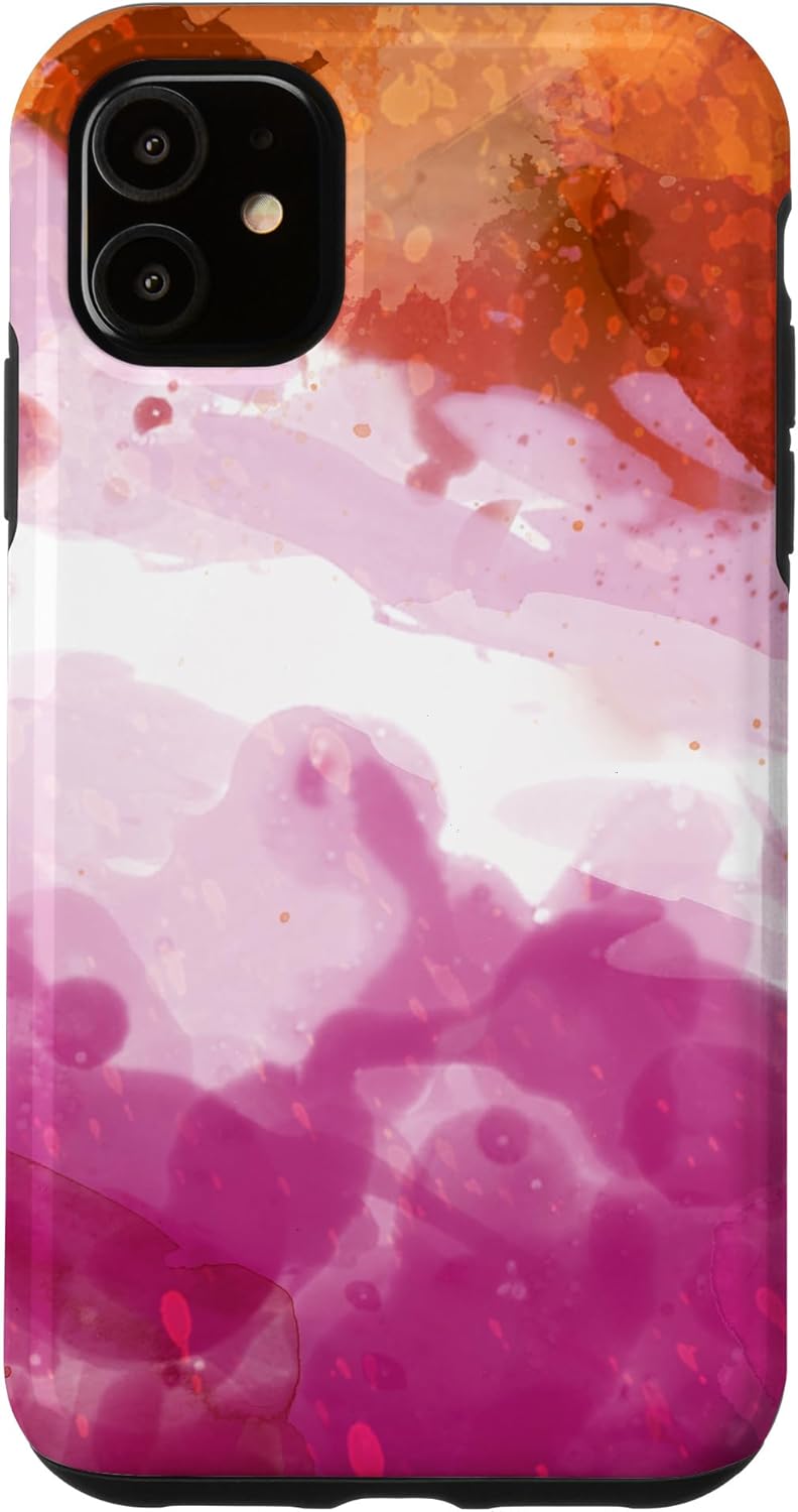 Lesbian Pride Flag Watercolour Case for iPhone 16
