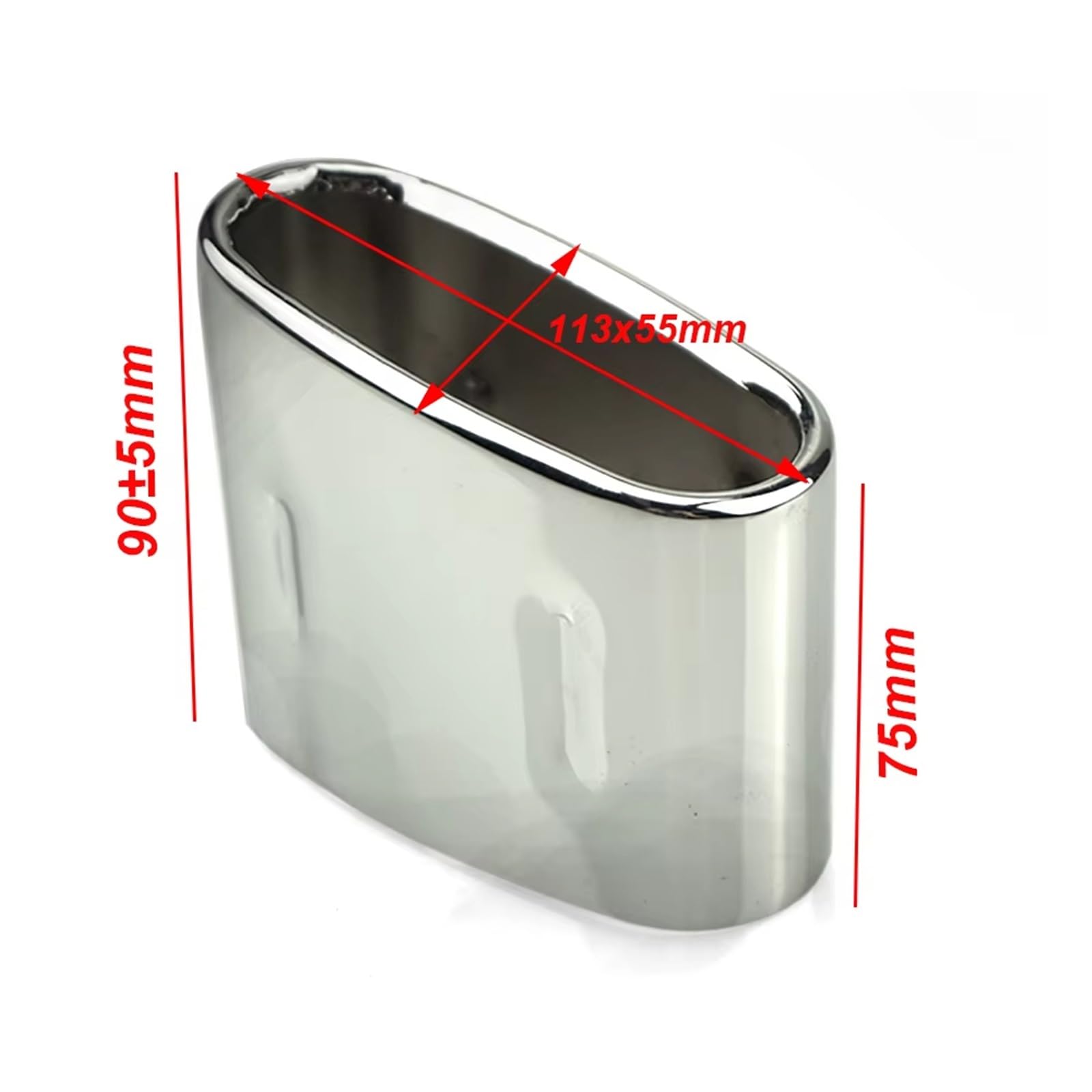 Tubo Di Scarico Auto Per BMW Z3 1.8 1.9 Per Cabrio Terminale Scarico Trim 53x113mm / 90mm 18129416186 Punta Tubo Scappamento Suggerimenti Scarico Con Parte OEM Adatta(Chrome)