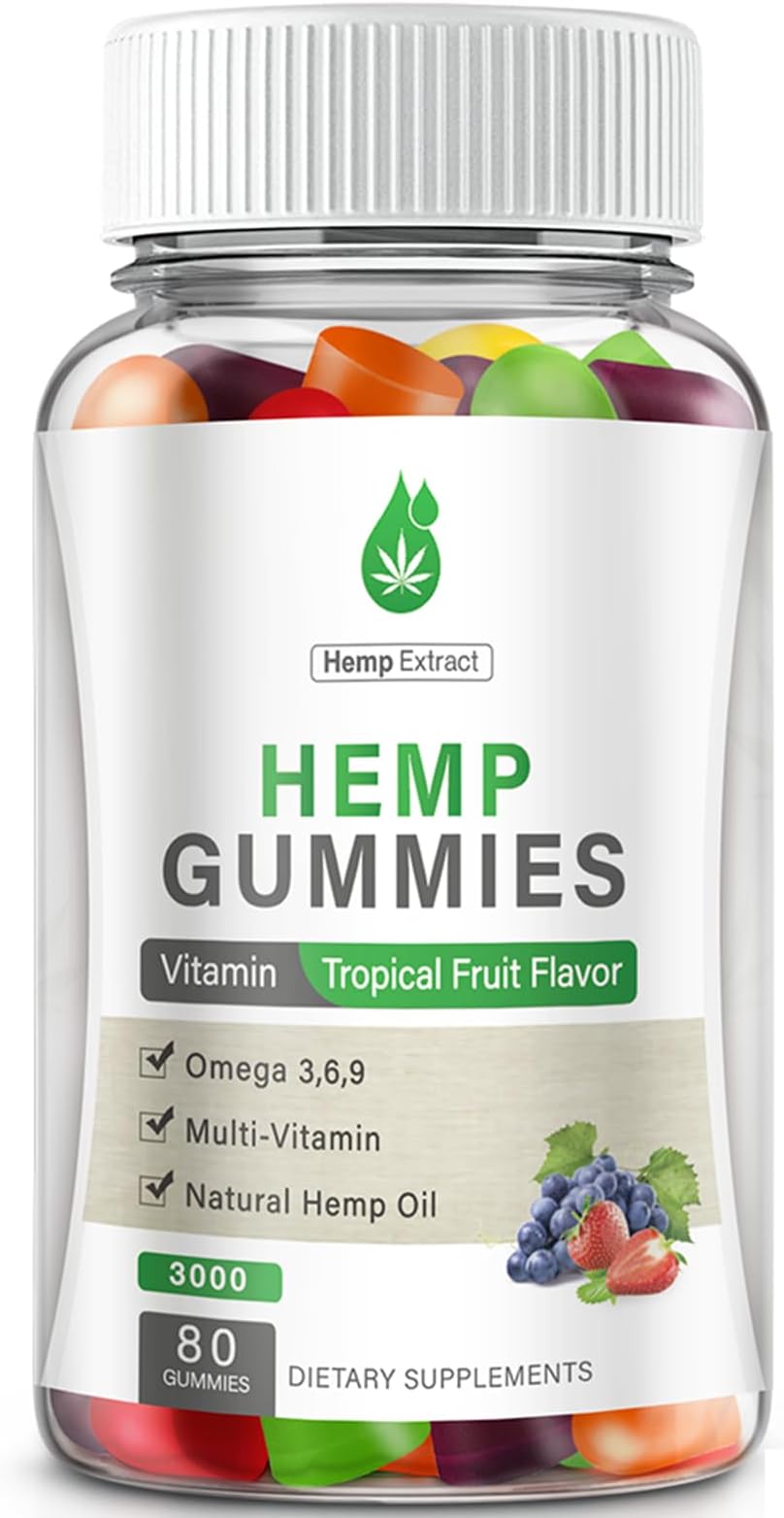(1 Packs) Hemp Gummies for Sleep, Pain, Anxiety, Peace & Relaxation - High Potency Natural Hеmp Oil Infused Gummies - Natural Fruity Bear Hemp Gummy for Adults Vegan