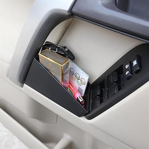 Miniatura 3 de Para Toyota Land Cruiser Prado 150 2010-2018. Caja de almacenamiento de plástico para puerta de coche, accesorios de bandeja para teléfono (color