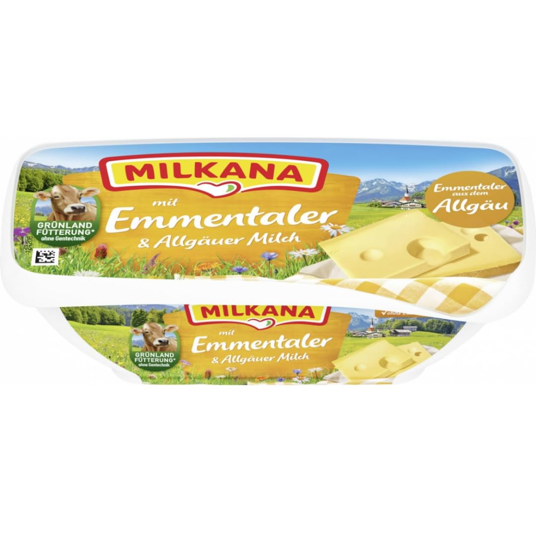 Milkana Schmelzkäse mit Emmentaler Frischkäse käse 190 gramm x 8 STÜCK [Frischegarantie]