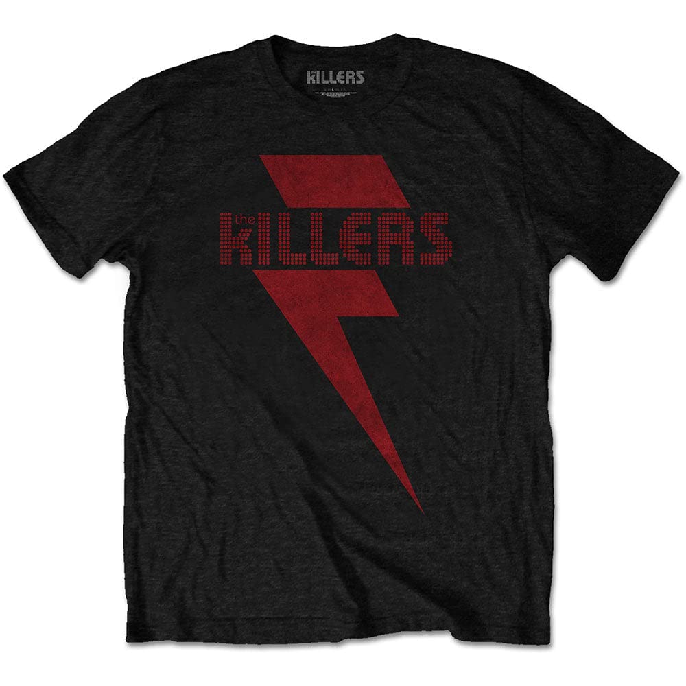 Rocks-OffThe Killers T Shirt Red Bolt Band Logo Official Mens Black Size M