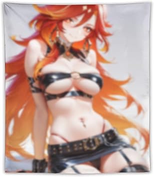 LIEGBMEU Sexy Hot Anime Girl Tapestry 50"x60" Wall Quilt Art Whimsical Tapestry DecorationAF211