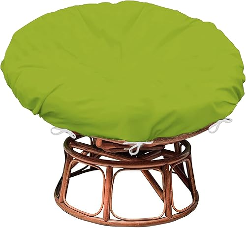 Miniatura 9 de Sqodok Papasan - Funda de cojín Papasan de 50 pulgadas, impermeable, para interiores y exteriores, con cremallera y lazos, lavable a máquina, color