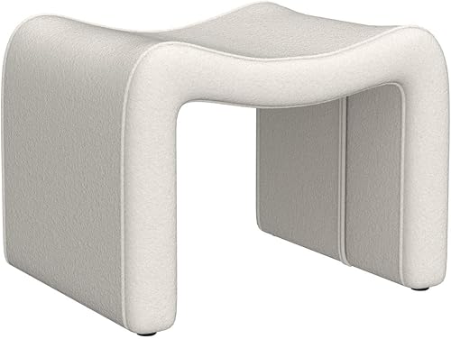 Miniatura 5 de Taburete pequeño otomano, taburete moderno multifuncional, reposapiés para sofá, asiento adicional para sala de estar, entrada, pasillos y