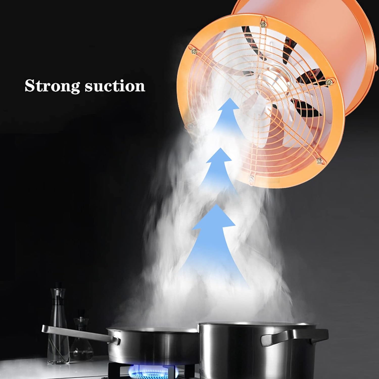 Liudan Exhaust Fan High-speed Inline Duct Ventilation Fan Industrial Exhaust Fan Household Kitchen Ventilator 16-inch Commercial Powerful Vent Fan, 280W Vent Fan