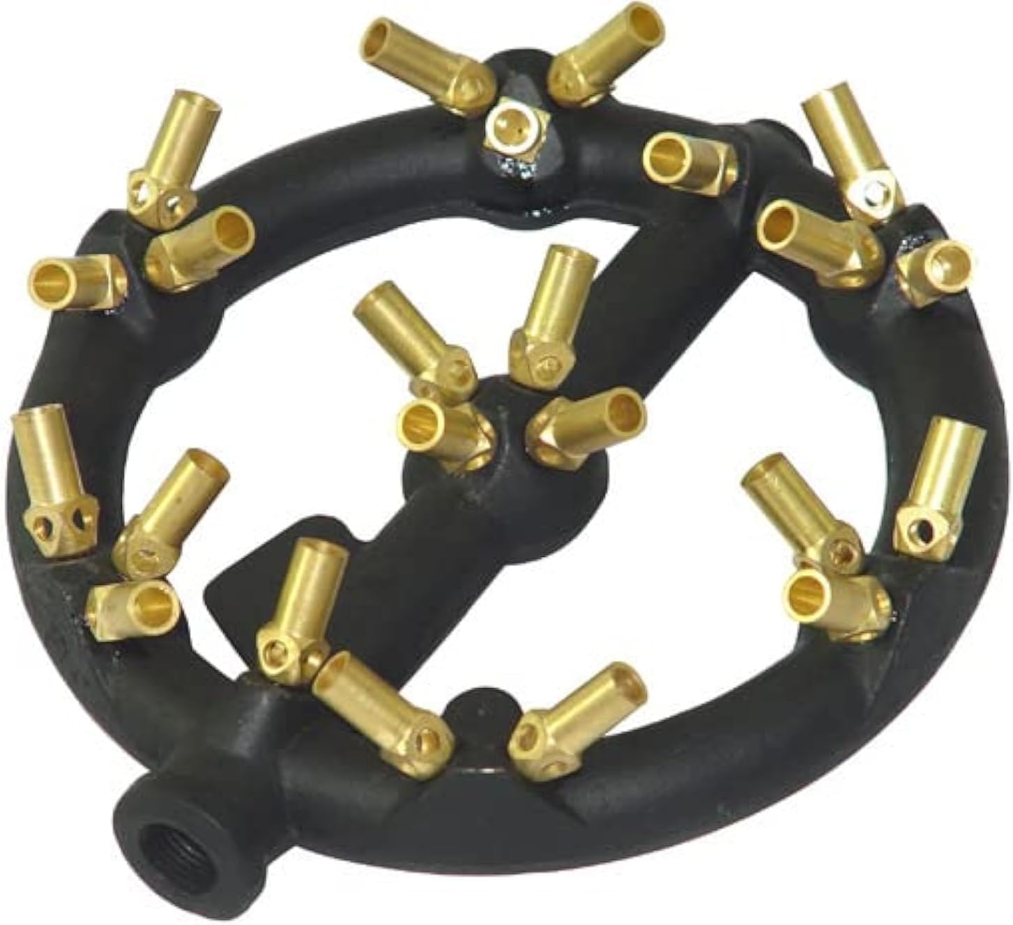 COOKAMP Powerful Propane Burner for Outdoor Cooking - 23 Brass Tip Jet Burner Ideal for Camping, Turkey Frying, and More with Stove Buddy Compatibility GB-23 LP(Propane Gas 23 Tips)