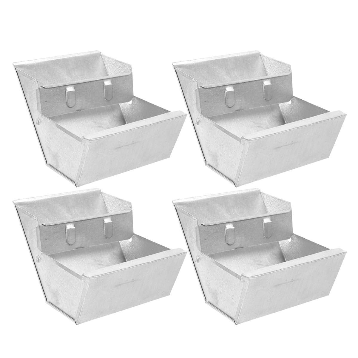 Comederos colgantes para conejos set de 4 piezas de hierro color plata para jaulas y granjas