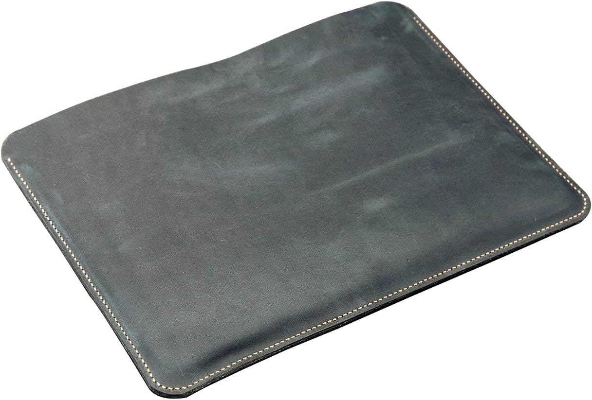 Grey leather macbook pro 14 16 inch case sleeve, gray leather macbook air 15 11 13 inch case sleeve, leather macbook 12 inch case MACX09S