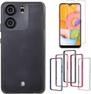 Lovewlb Case for nuu mobile A1 4.0 Nuu mobile A1 4.0 Case Silicone edge PC hard backplane Stand Cover Luminous effect XM