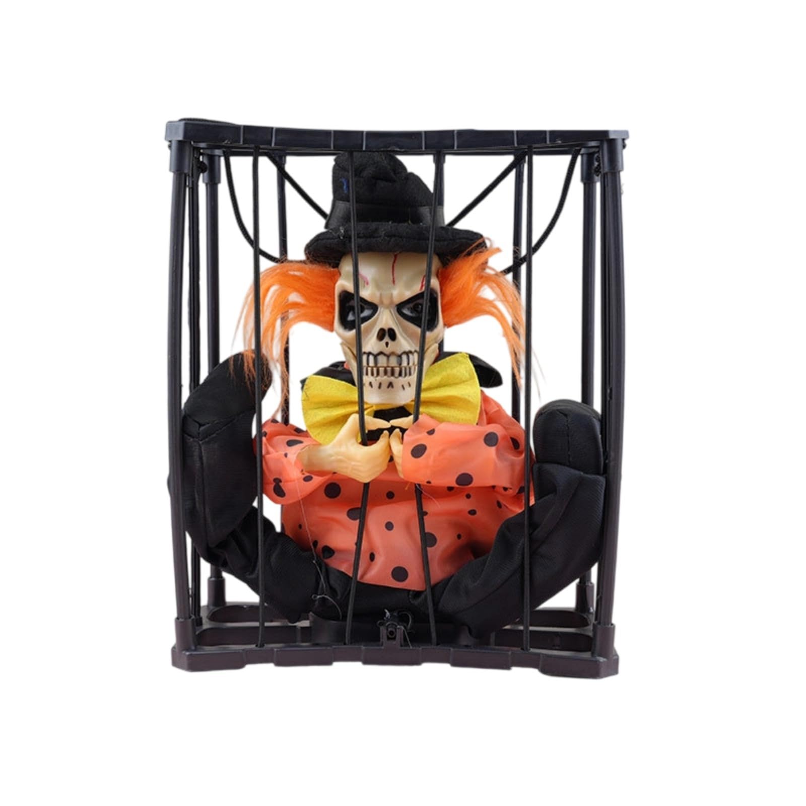 Jazuaiao Halloween Moving Specter Props with Glowing Effect Skeleton Styles Easy Install Indoor Outdoor Decoration Scary Skeleton Cage Specter Decoration