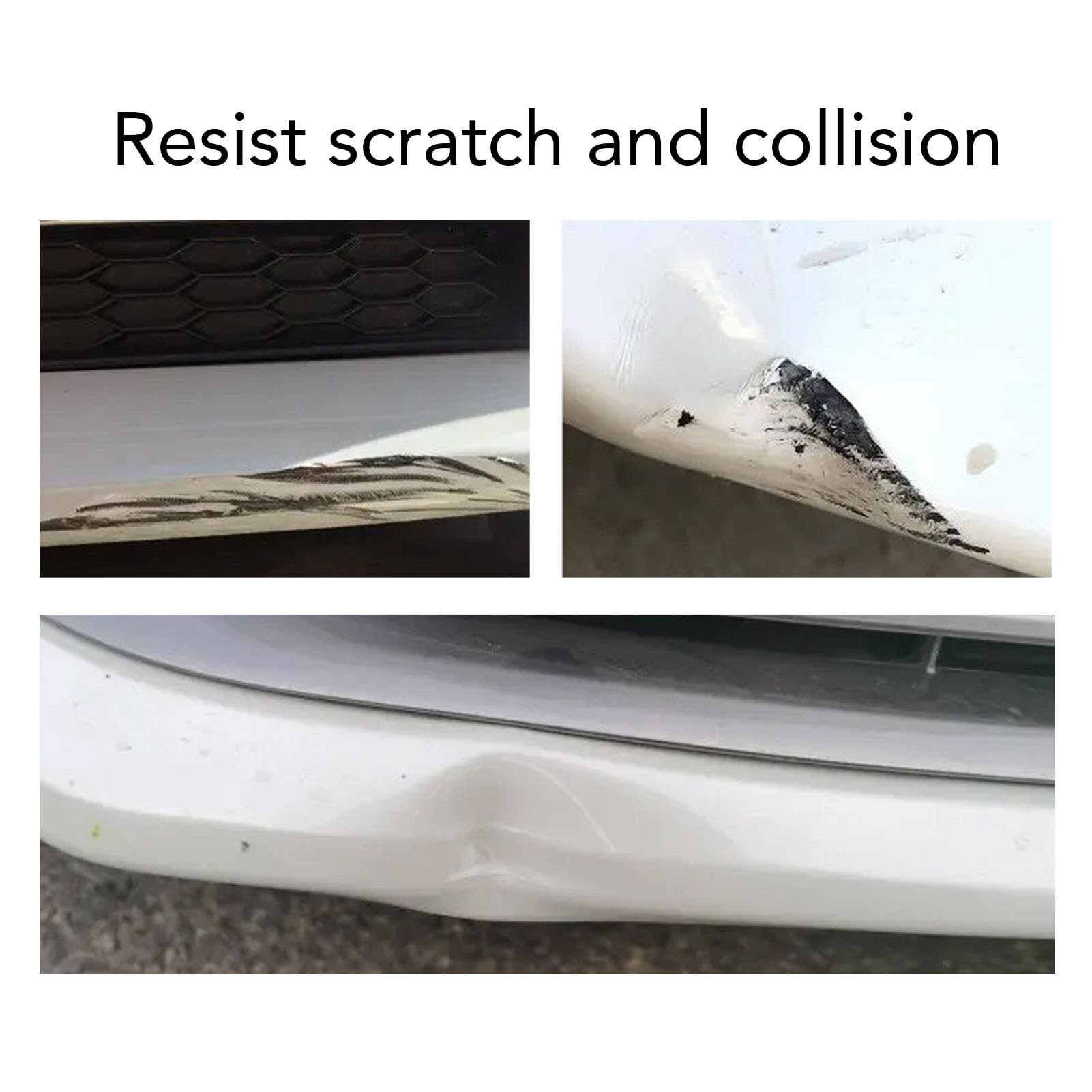 5Pcs Glossy Black Front Bumper Lip Spoiler Splitter Body Kit