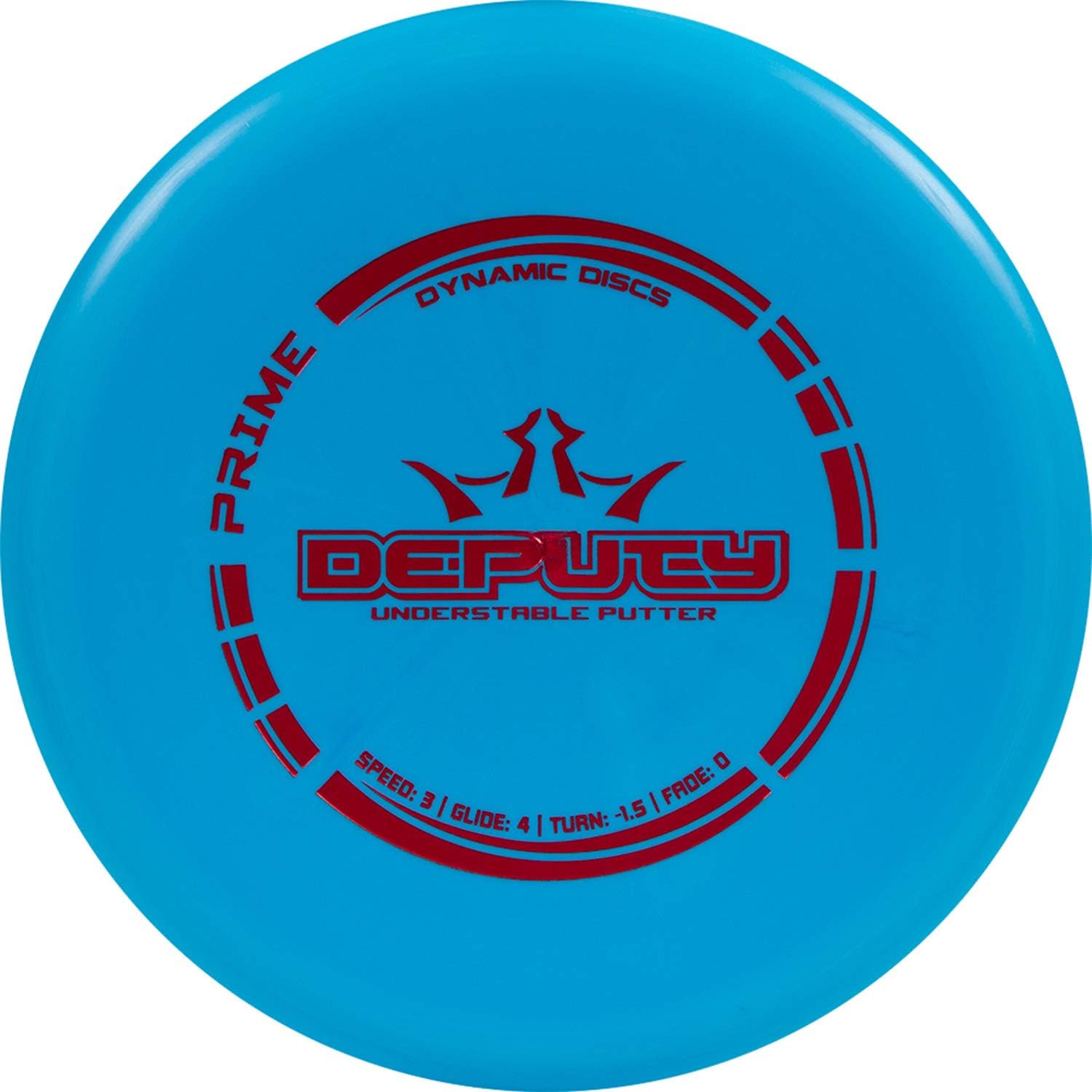 Dynamic Discs Prime Deputy Disc Golf Putter | Frisbee Golf Disc | Understable Putt and Approach Disc | Slim Beadless Profile | Stamp Colors Will Vary