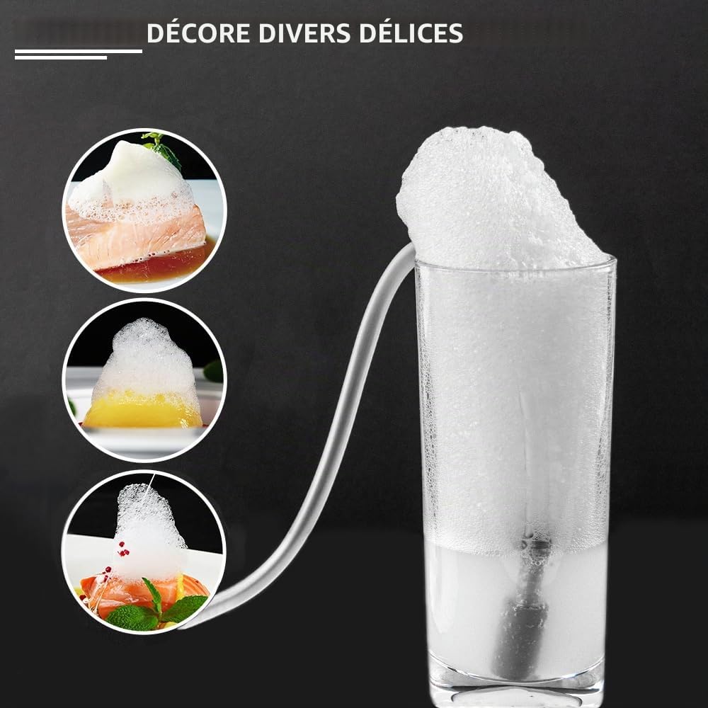 DUEBEL Kit de mousse pour cuisine moléculaire de gastronomie - Batterie rechargeable, portable et efficace - Kit de fabrication de mousse pour les aliments, outil de cuisine créatif pour les cuisines