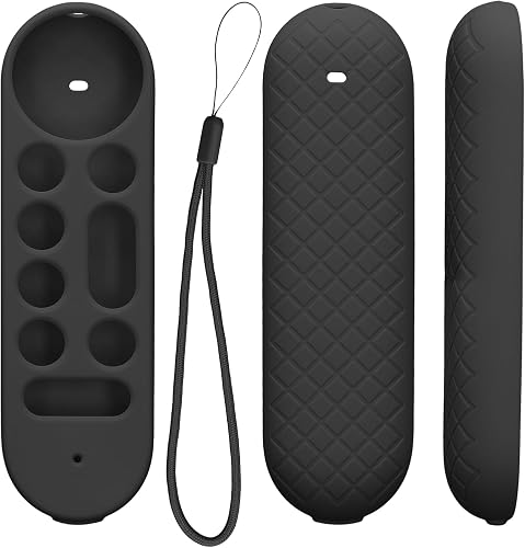 SAKINU Silicone Remote Cover for Google TV Streamer 4K 2024, Anti-Slip Waterproof Full Protective Case with Lanyard