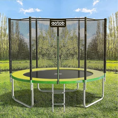 Image of AOTOB Trampoline with Net for Kids Outdoor 8 10 12 14 15FT ASTM 400LBS