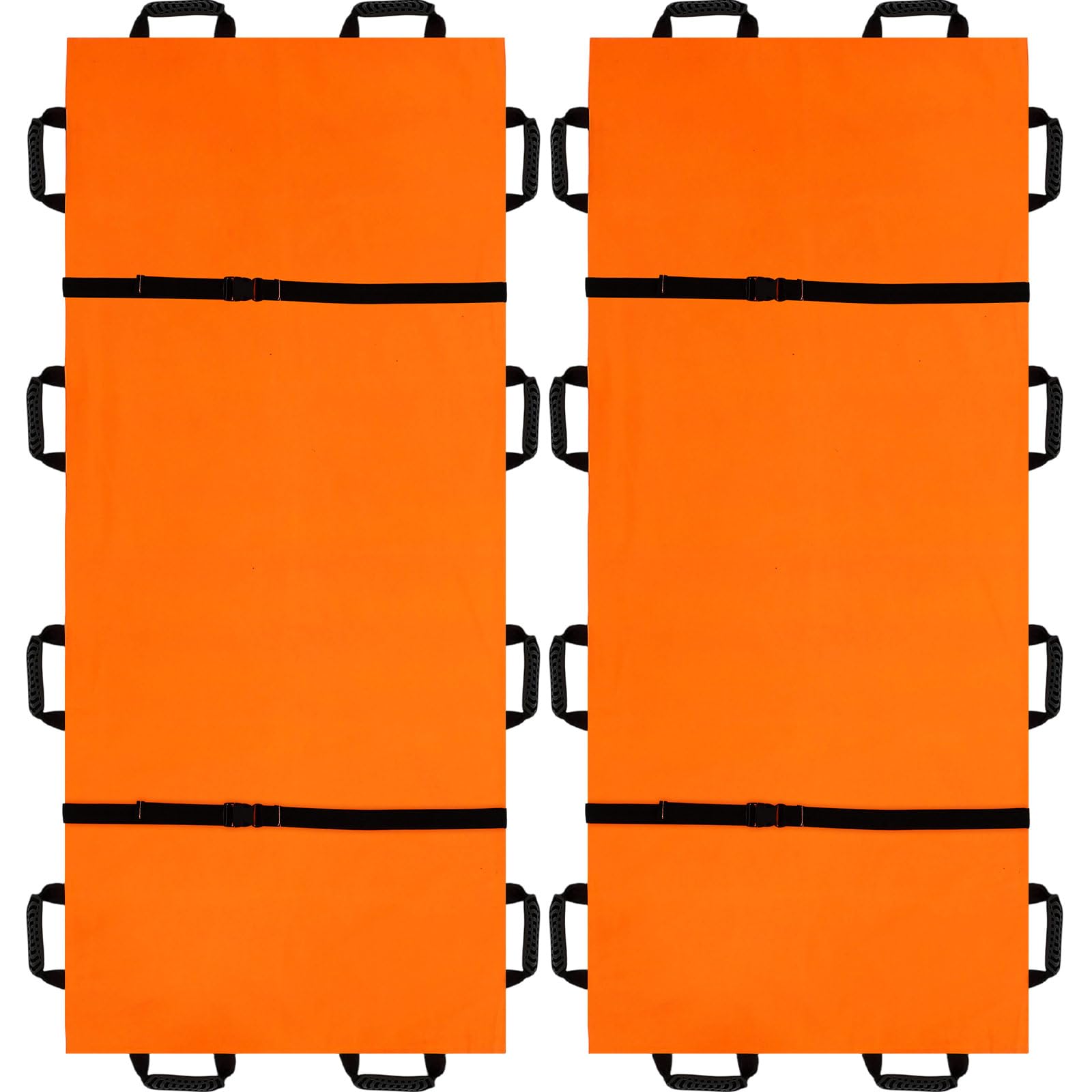 Threlaco 2 Pcs 72" x 27" Portable Transport Stretcher Medical, Orange