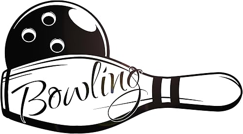 Vinilo adhesivo de pared para centro de bolos, centro de deportes y entretenimiento, decoración grande (g7802), color negro