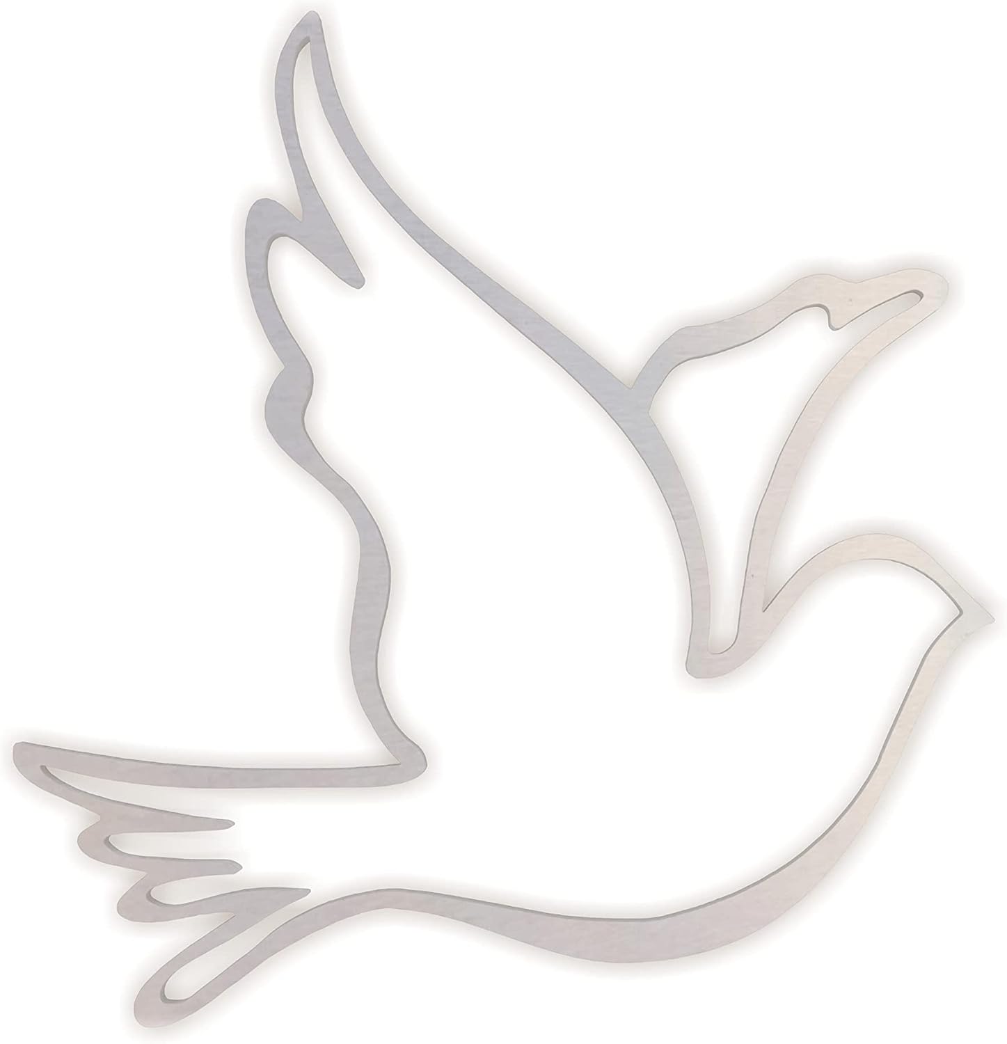 Metal Wall Art, Metal Sign Dove Ornament or Accent Great for Easter, Apply to Dove Jewelry Box - Paintable and Available in Many Sizes