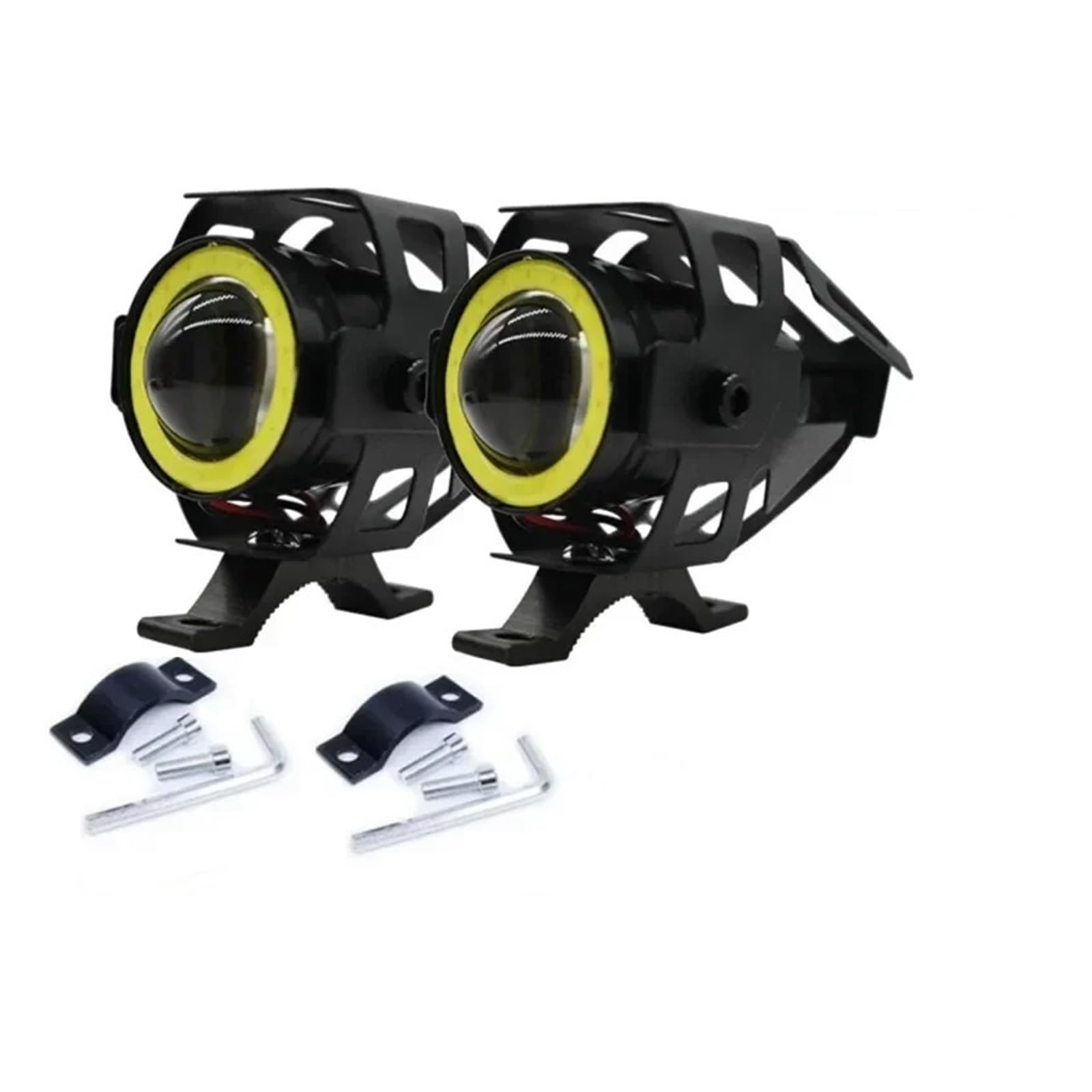 Ampoules Phares Moto LED Phare Universel 1200LM Projecteurs Antibrouillard Avec Interrupteur Marche/arrêt Phare Moto