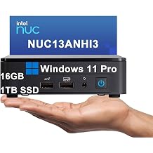 Intel NUC 13 Pro Slim Kit Mini PC Intel 6-Core i3-1315U, 16GB DDR4 RAM, 1TB SSD Booksize Business Desktop, Support 4 x 4K Monitors, HDMI, 2x Thunderbolt 4, Wi-Fi 6E, Win 11 Pro, NUC13ANHI3 - ASUS