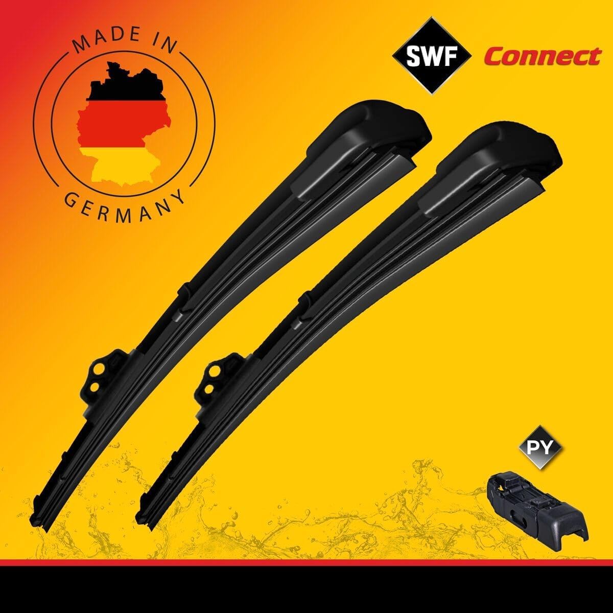 SWF Windscreen Wiper with Spoiler Front Wiper Blade Design: Flat Bar Wiper Blade Length 1: 530 mm Length 2: 530 mm 507862