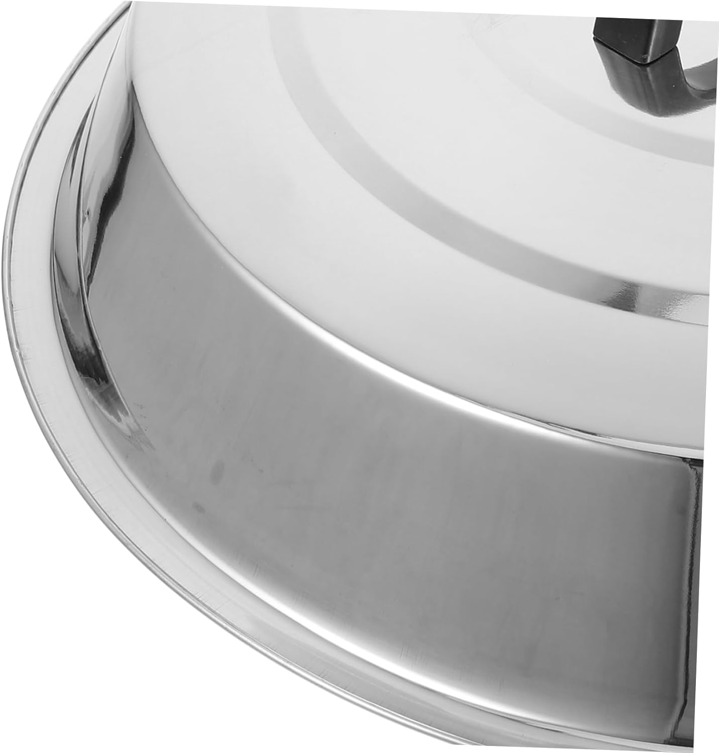 UPKOCH 2pcs Stainless Steel Griddle Dome Cover for Wok Frying Cooking Lid Ergonomic Handle Fits Cookware Kitchen Essential