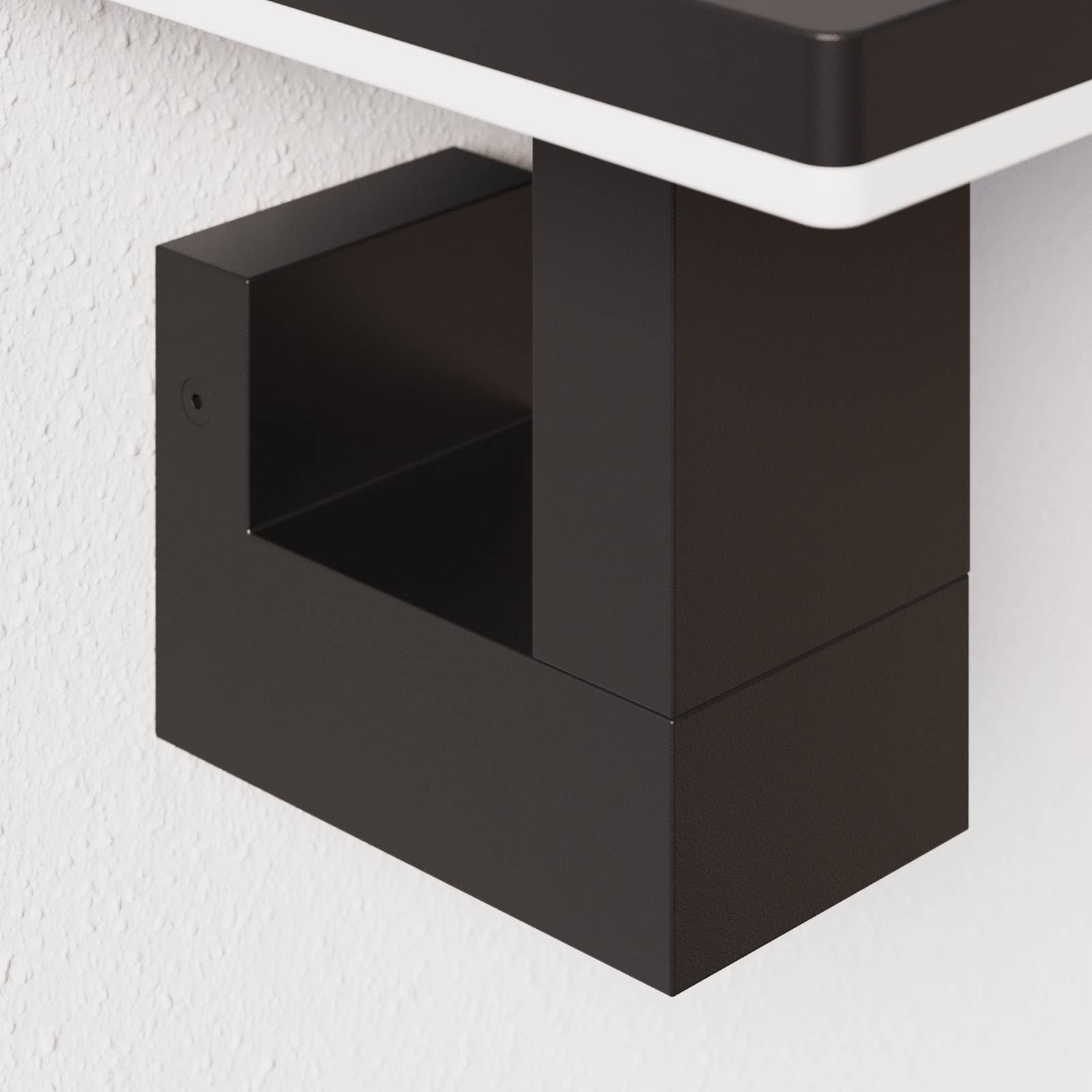 Lucande LED Wandleuchte außen Olesia (spritzwassergeschützt (Modern) in Schwarz aus Aluminium (1 flammig,) - Außenwandleuchten Wandlampe Led Außenlampe Outdoor für