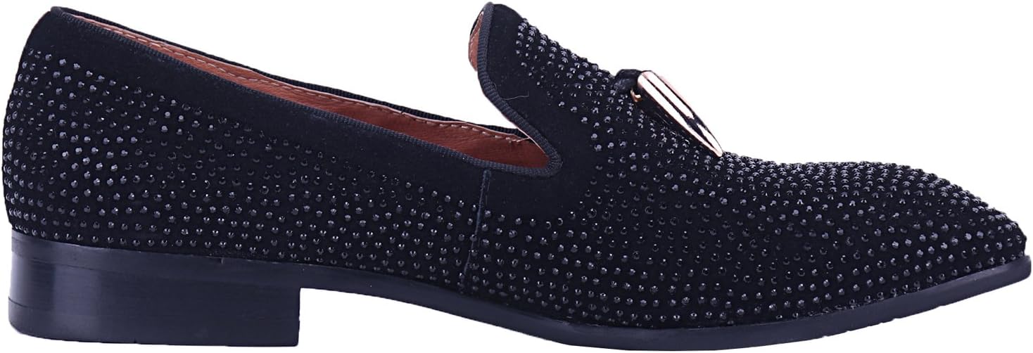 ELANROMAN Men's Loafers Tassel Luxury Penny Slip-On Leather Party Shoes - Image 3