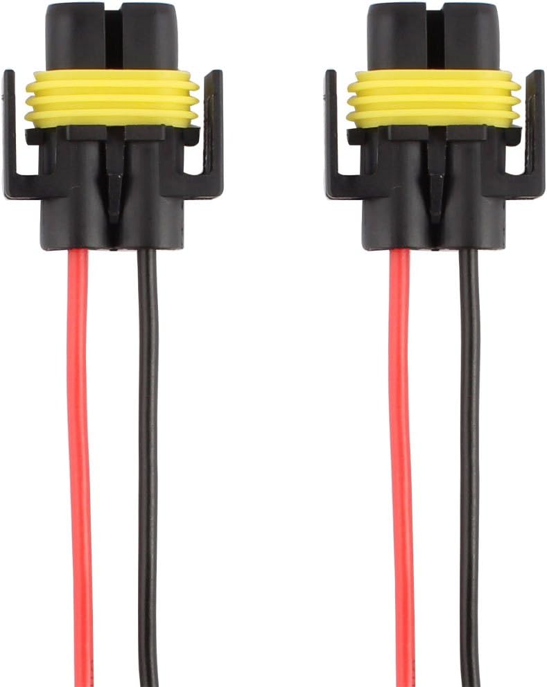 TOMALL H11 H8 880 Headlight Female Sockets Adapter for LED Xenon Headlight Fog Light Bulbs (Pack of 2)