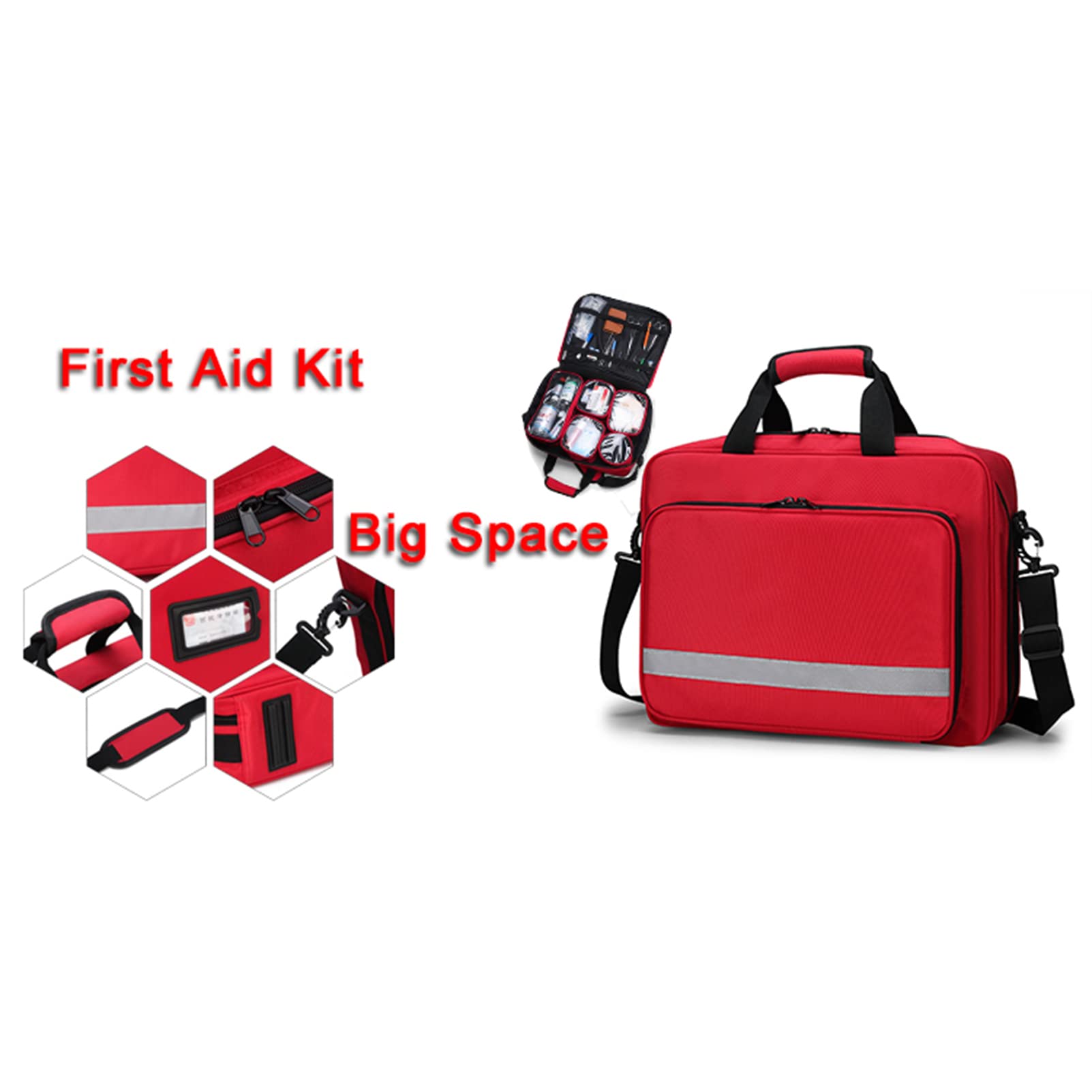 Erste-Hilfe-Kit-Tasche, Multifunktionaler, Tragbarer, Wasserdichter Notfallrucksack, Medizinische Ersthelfertasche, Gefülltes Trauma-Kit, Für Das Überleben Im Notfall Beim Wandern Im Freien