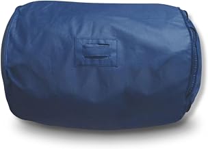 Hoesh UK Navy Double Duvet Storage Bag - Breathable Cotton Under Bed Blanket, Comforter & Quilt Holder Organizer - Zippered Underbed Duvet Holder for Bedding